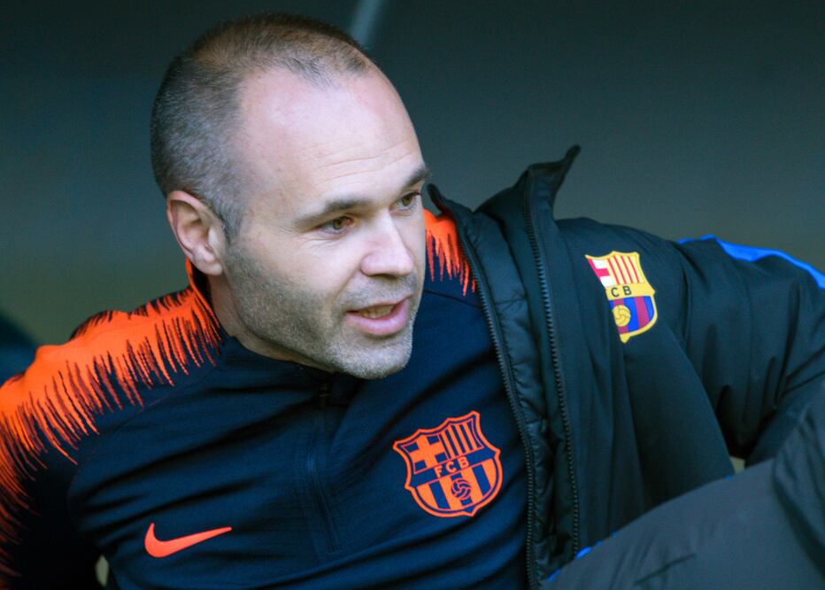 AP. Andrés Iniesta durante un entrenamiento del Barcelona 