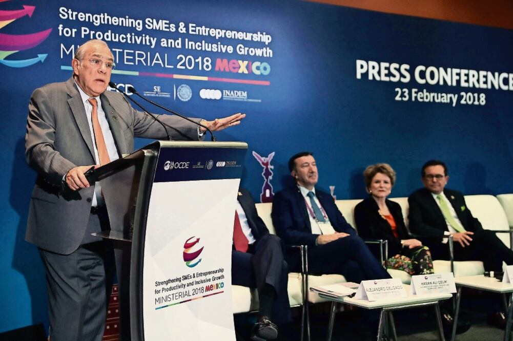 José Ángel Gurría, secretario general de la OCDE, confía en que EU puede reconsiderar su participación en el acuerdo comercial CPTPP. (JUAN CARLOS REYES. EL UNIVERSAL)