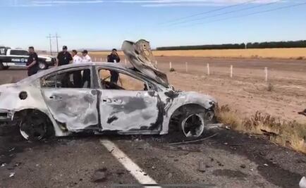 Mueren calcinadas 5 personas en choque de autos en Sonora