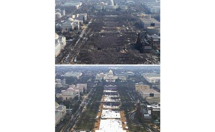 Popularidad de Obama y Trump, en contraste