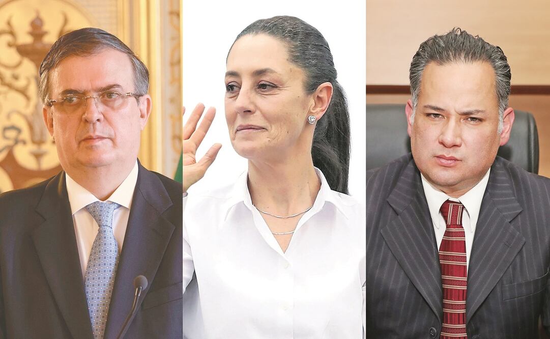 De izquierda a Derecha: Marcelo Ebrard, canciller; Claudia Sheinbaum, jefa de Gobierno de la CDMX, y Santiago Nieto, titular de la Unidad de Inteligencia Financiera de la SHCP. Fotos: Archivo/ EL UNIVERSAL.
