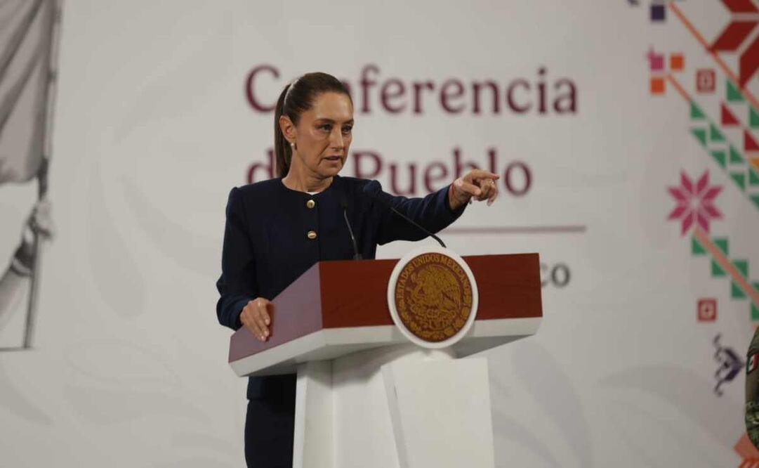 Claudia Sheinbaum, presidenta de México, durante la mañanera del 20 de octubre del 2025. Foto: Francisco Rodríguez / EL UNIVERSAL.