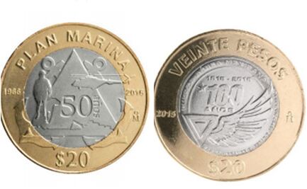 ¿Cuántas monedas conmemorativas de 20 pesos existen? ¿Las conoces?