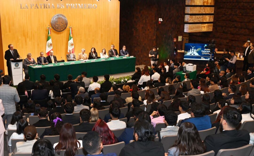 Inauguración del Modelo Parlamentario Universitario de la UNAM (26/09/2025). Foto: Especial