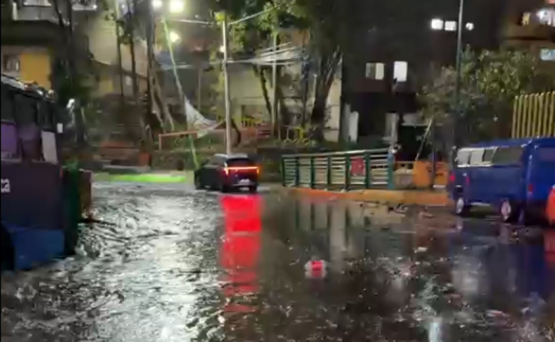 Inundación en la Presa Becerra. Foto: Captura de pantalla