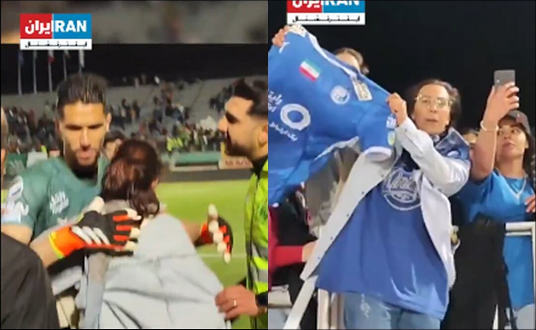 Portero en Irán es suspendido por abrazar a una mujer / FOTO: Especiales