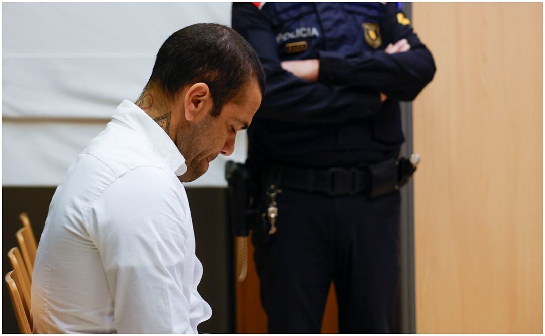 Dani Alves durante su juicio en Barcelona
