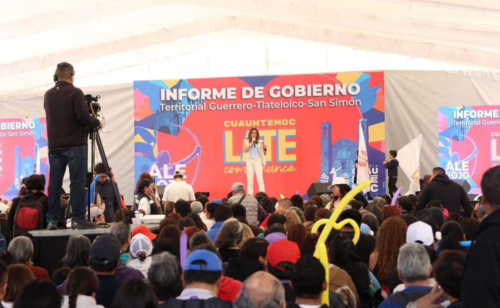 Alessandra Rojo de la Vega inicia gira de rendición de cuentas tras su Primer Informe (09/11/2025). Foto: Especial