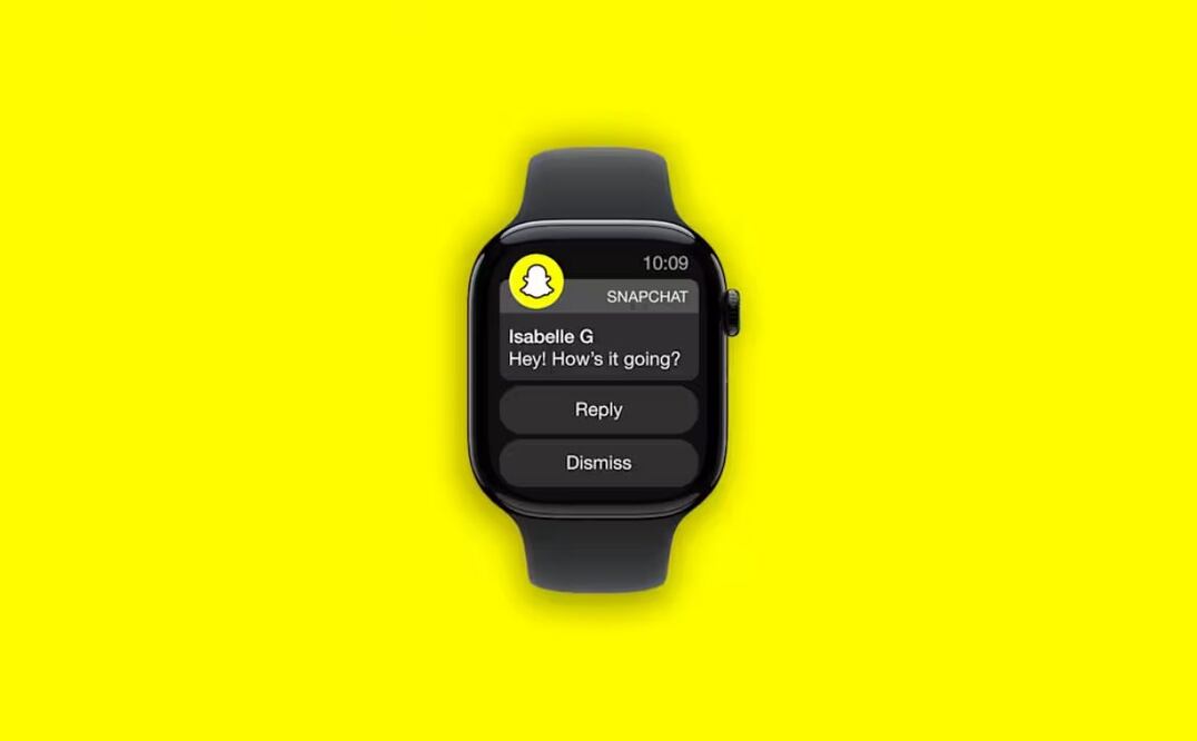 Snapchat lanza versión de su aplicación para Apple Watch. Imagen: Snapchat