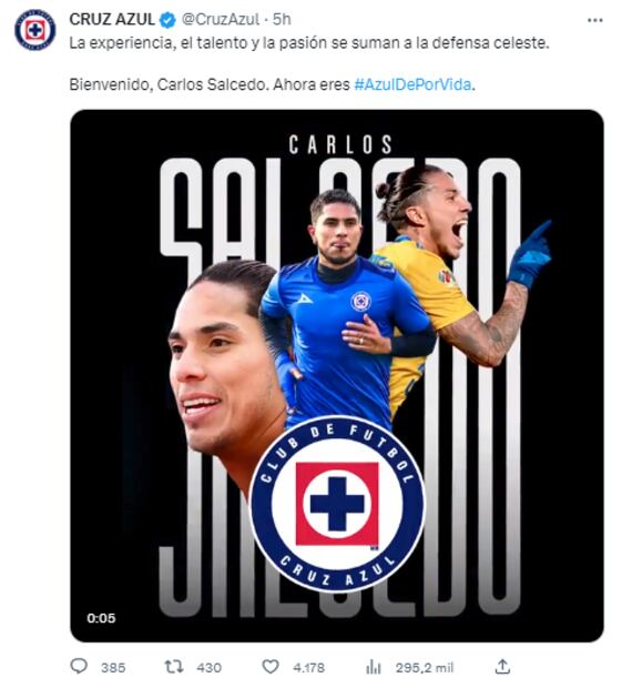 Tuit de Cruz Azul