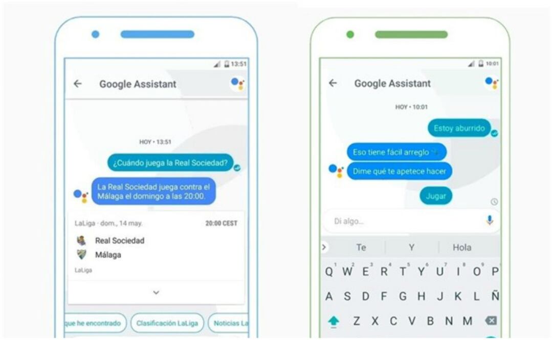 Allo tiene los elementos tradicionales de las aplicaciones de mensajería y ahora cuenta con la función de este asistente que es capaz de responder a comandos y a preguntas