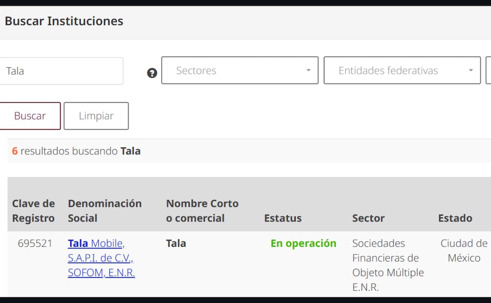 Consultar la autenticidad de una app de préstamos en el SIPRES es gratis. Foto: Captura de pantalla