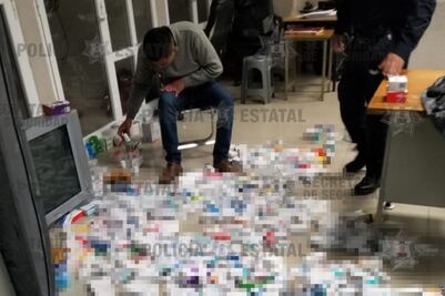 Recuperan dos millones de pesos en medicinas robadas tras asalto a farmacia en Edomex