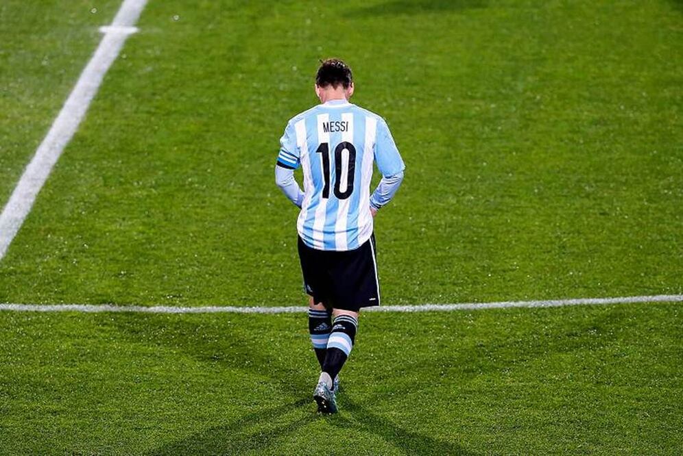 Messi durante un partido con la selección argentina. Archivo