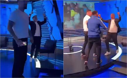 Yosgart Gutiérrez y "Chaco" Giménez celebran título de Cruz Azul en pleno set