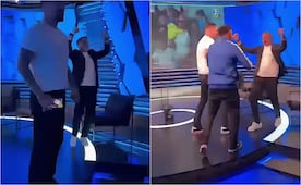 Yosgart Gutiérrez y "Chaco" Giménez celebran título de Cruz Azul en pleno set