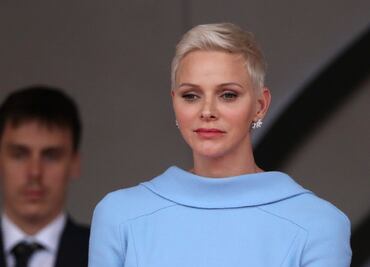 El look de Charlene de Mónaco en la entrega del premio a Checo Pérez