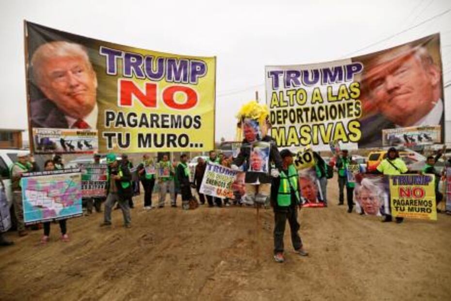 En medio de protestas, Trump llega a California para ver prototipos de su muro