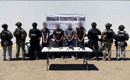 Caen cinco sujetos armados en Culiacán; dos menores entre los detenidos y decomisan arsenal