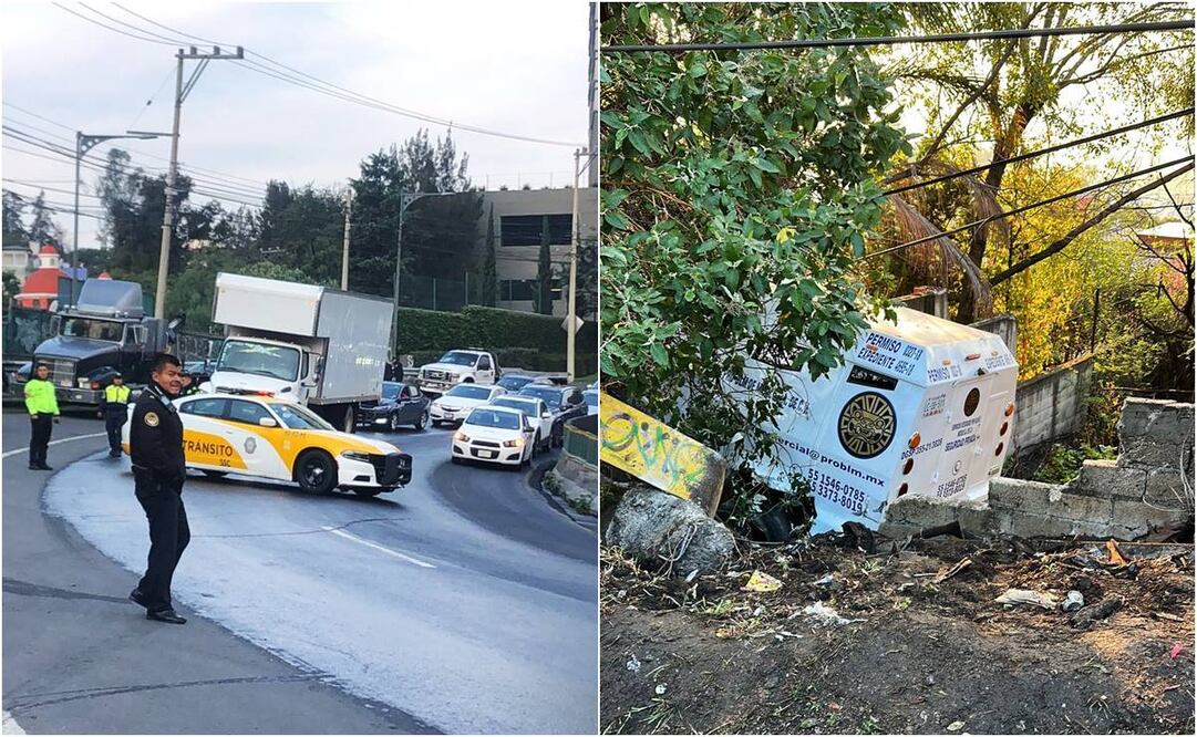 Accidente en la carretera México-Toluca. Foto: Especial.