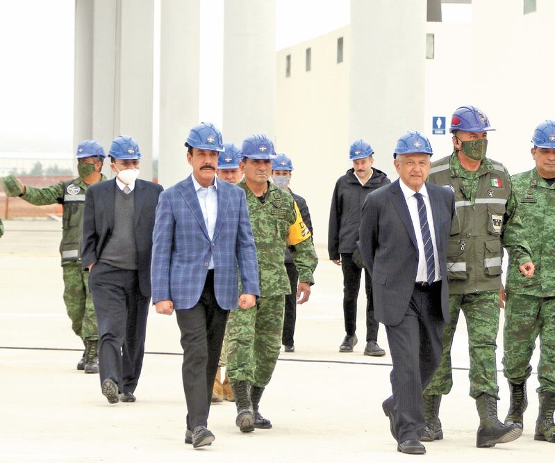 El presidente Andrés Manuel López Obrador insistió en que el nuevo aeropuerto será inaugurado el 21 de marzo de 2022. Foto: Carlos Mejía. EL UNIVERSAL