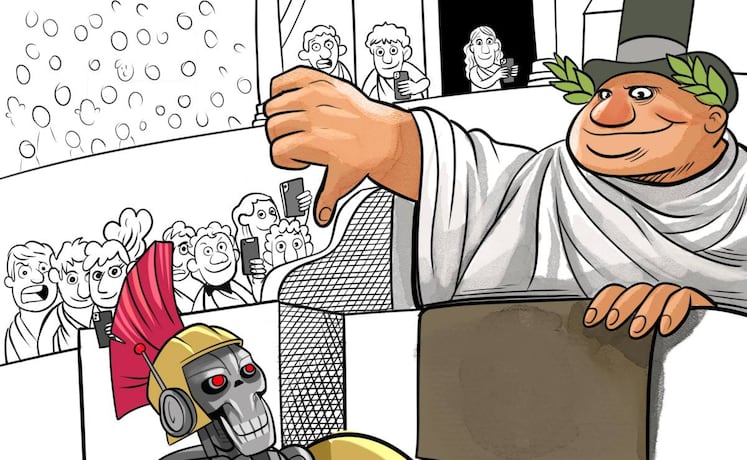 Circo inhumano, cartón de WALDO