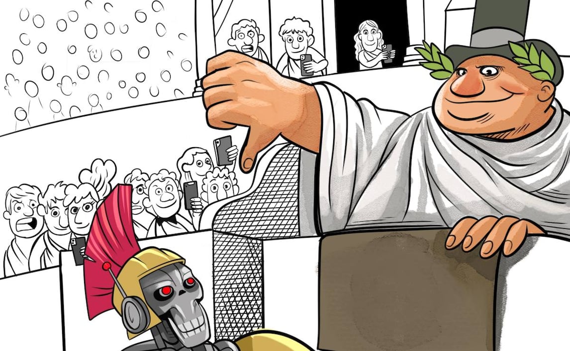 Circo inhumano, cartón de WALDO