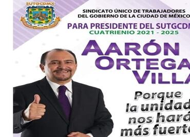 Eligen a Aarón Ortega Villa como nuevo presidente del SUTGCDMX