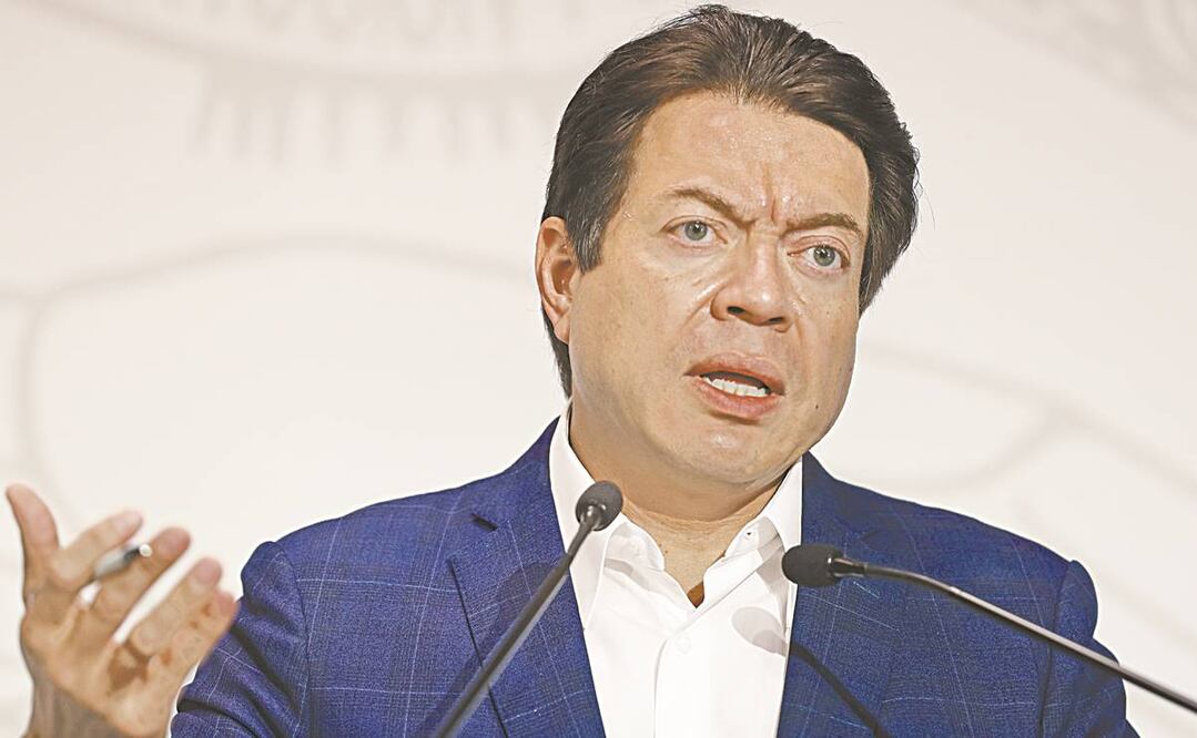 Mario Delgado, aspirante a la dirigencia de Morena, dio a conocer que dos diputados se sumaron a su proyecto. Foto: DIEGO SIMÓN. EL UNIVERSAL