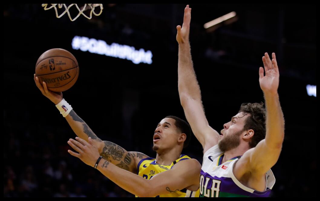 Juan Toscano-Anderson tuvo su noche más productiva desde que llegó a la NBA (AP)