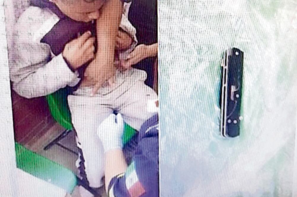 Investigación. Paramédicos atienden a menor lesionado tras una pelea en una telesecundaria de Naucalpan. (ESPECIAL)