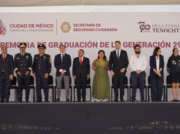 Clara Brugada anuncia aumento salarial del 9% a policías; se gradúan 256 elementos de seguridad