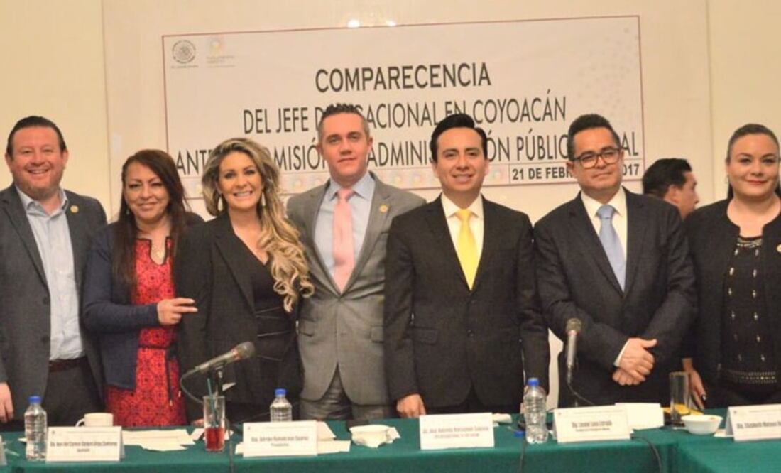 El jefe delegacional en Coyoacán, Valentín Maldonado, durante su comparecencia ante la Comisión de Administración de Pública Local. (Foto: Twitter @Del_Coyoacan)