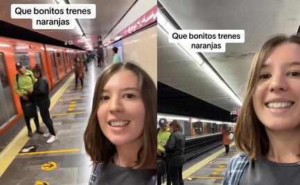 Joven rusa queda fascinada con el Metro de la CDMX: "aquí puedo ver la tele"