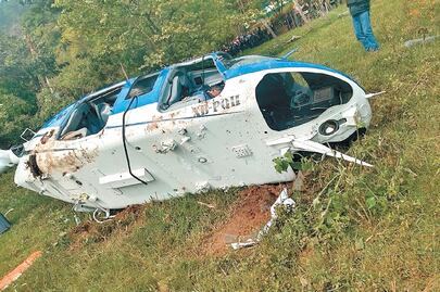 Edomex: caída de helicóptero deja un muerto y tres heridas