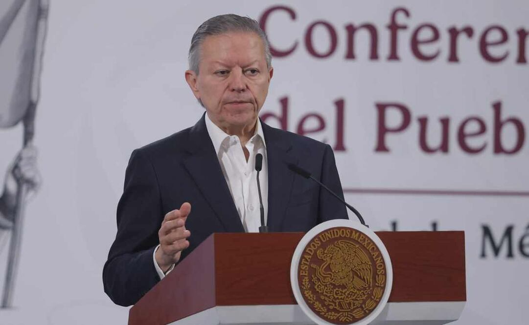 Arturo Zaldívar, coordinador general de Política y Gobierno de la Presidencia, durante la mañanera del 16 de octubre del 2025. Foto: Gabiel Pano / EL UNIVERSAL.