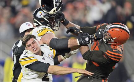 Puñetazos, patadas y pelea campal en el Steelers vs Browns de la NFL