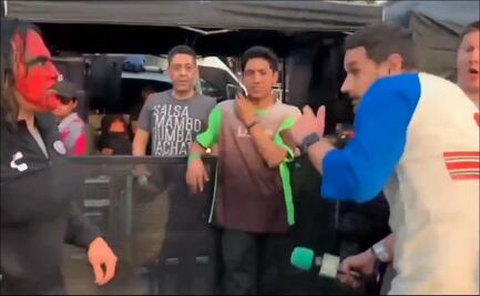 ¿Montaje? Aseguran que el pleito entre un luchador y el conductor Adrián Marcelo estaba planeado