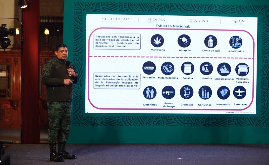 El secretario de Defensa destacó una disminución de homicidios vinculados a delincuencia organizada en estados. Foto: Diego Simón Sánchez / EL UNIVERSAL 