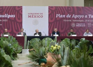 AMLO moviliza gabinete ampliado en Tamaulipas; presentan plan de apoyo para reforzar seguridad