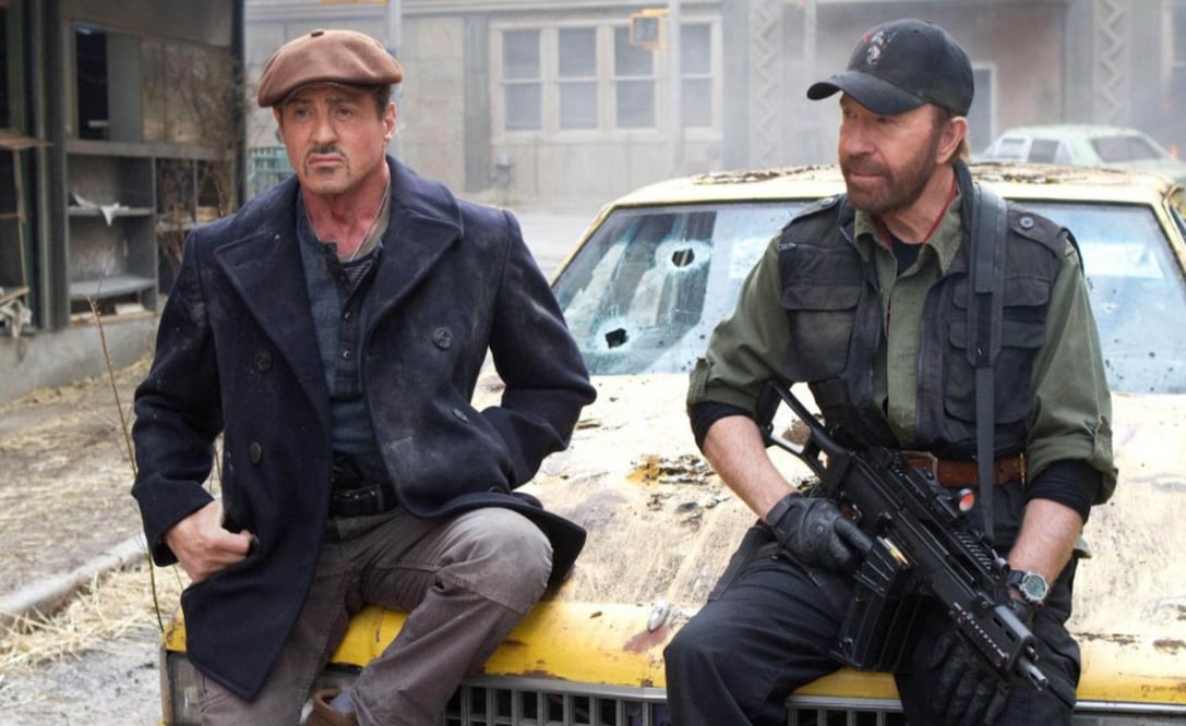 Chuck Norris y Silvester Stallone. Foto: Vía Notrecinema.