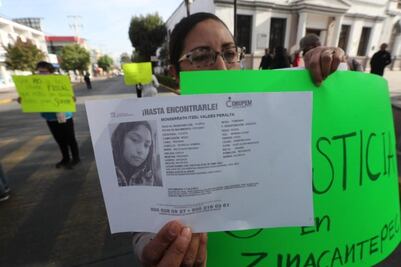 Exigen frente a la Fiscalía de Edomex la aparición con vida de Monserrat Itzel Valdés Peralta 