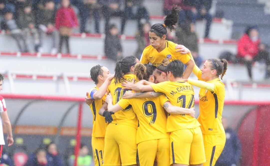 Twitter. @AtletiFemenino. Jugadores del Atletico de Madrid Femenil en el empate 2-2 ante el Athletic