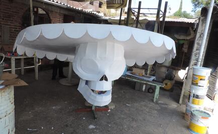 Alistan catrina de 9 metros para Día de Muertos en Tultepec