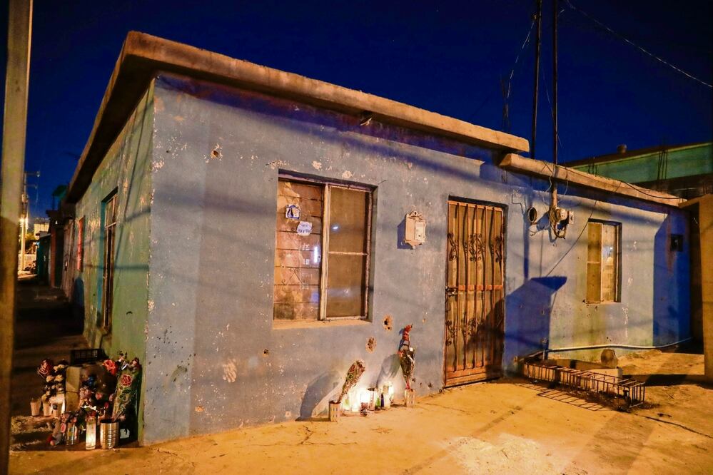 Fachada de la casa que resultó baleada tras el ataque a un grupo de jóvenes por parte de militares en Nuevo Laredo. Foto: Archivo / EL UNIVERSAL