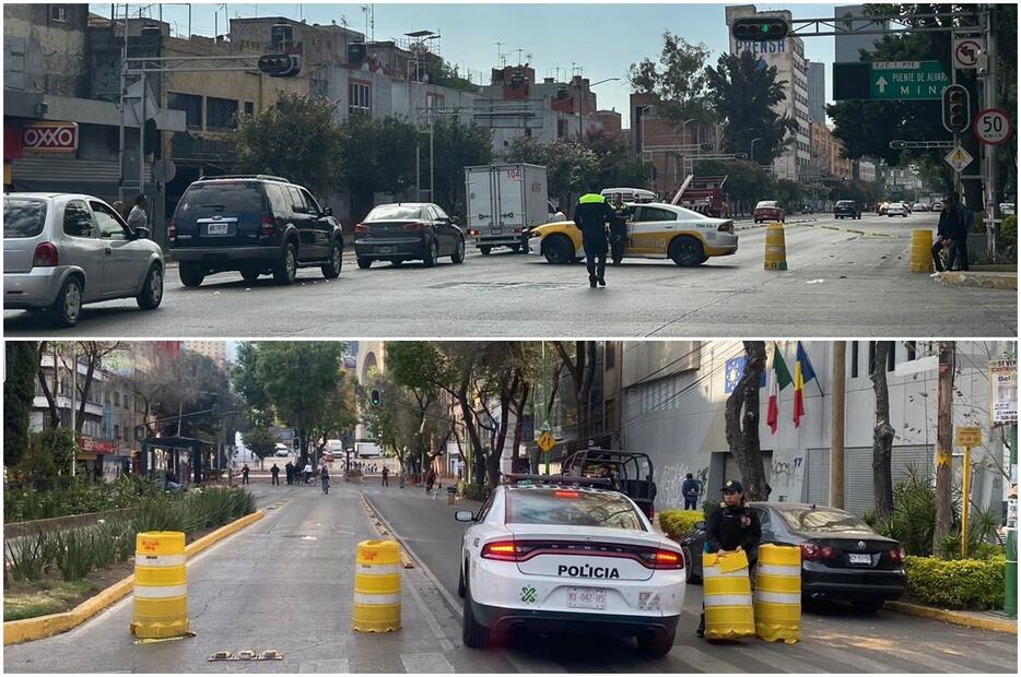 Cierre vial por evento de Claudia Sheinbaum. Foto: Iván Montaño