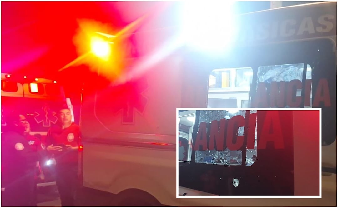 Balean ambulancia en Cuautitlán Izcalli. Foto: Especial