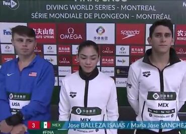 Otra plata para México; ahora María José Sánchez y Diego Balleza suben al podio