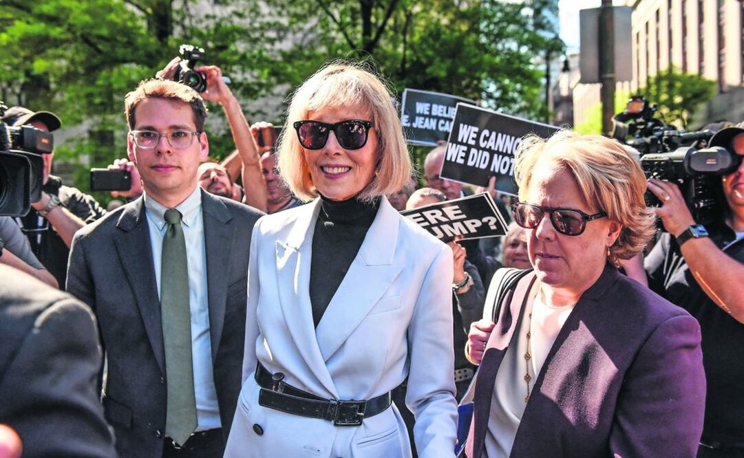 La experiodista E. Jean Carroll, después de
su juicio en el Tribunal Federal de Manhattan, Foto: Stephanie Keith / AFP