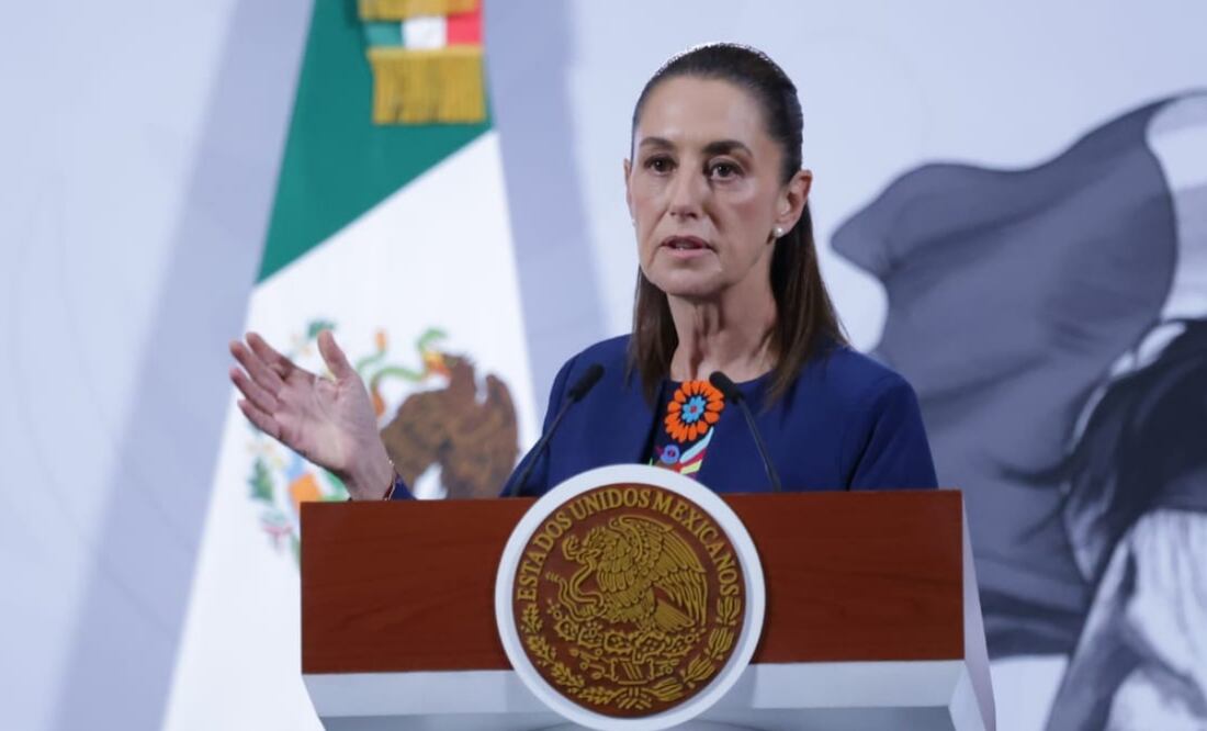 Claudia Sheinbaum en su conferencia matutina de Palacio Nacional el 17 de noviembre de 2025. Foto: Fernanda Rojas / EL UNIVERSAL